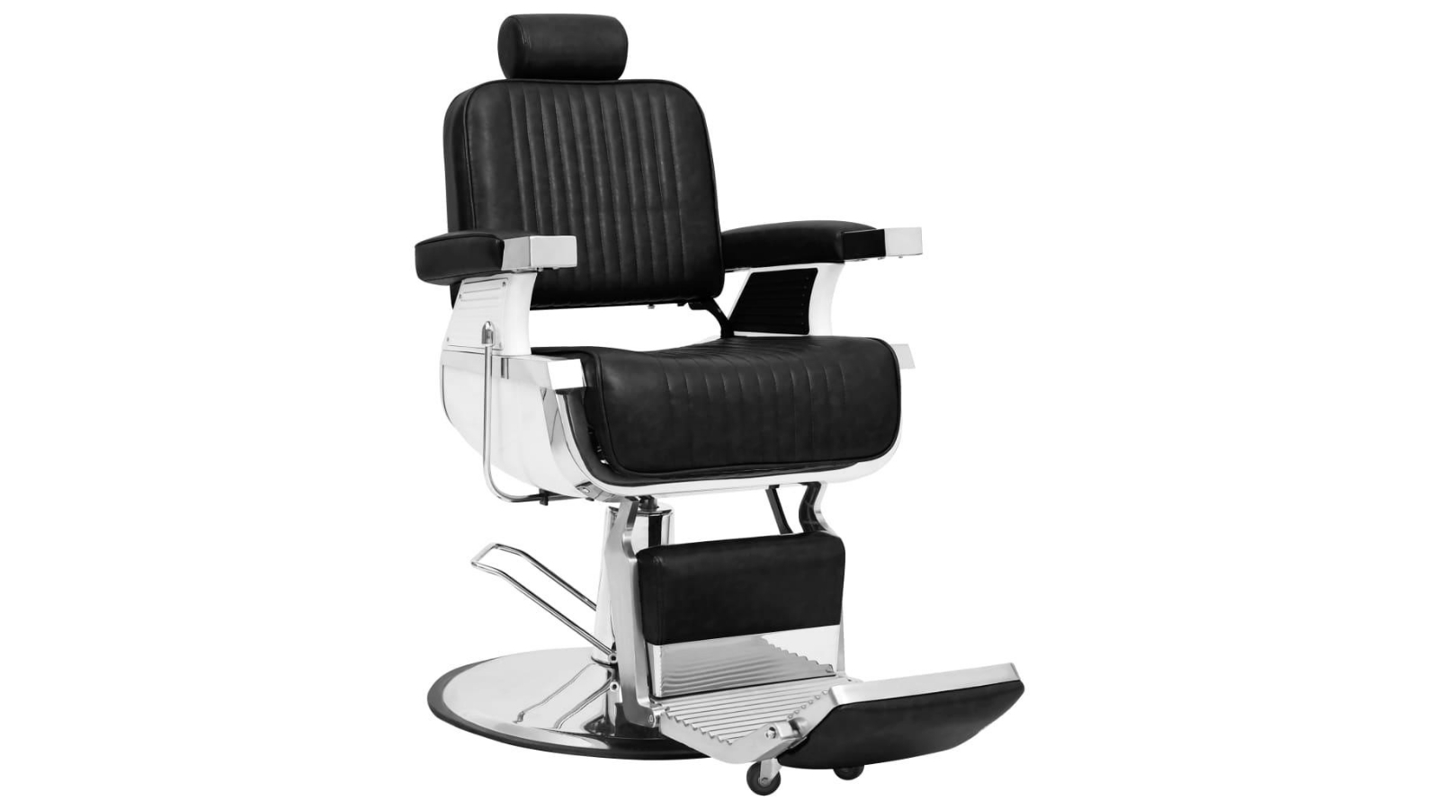 vidaXL Faux Leather 68 x 69 x 116cm Barber Chair - Black