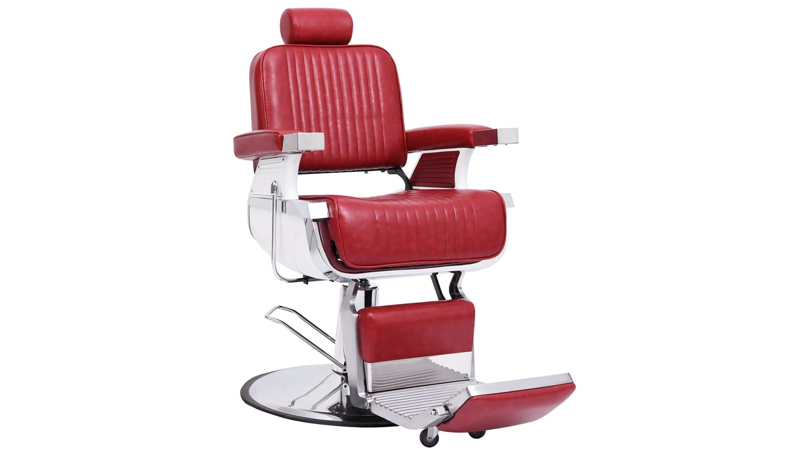 vidaXL Red Faux Leather 68 x 69 x 116cm Barber Chair