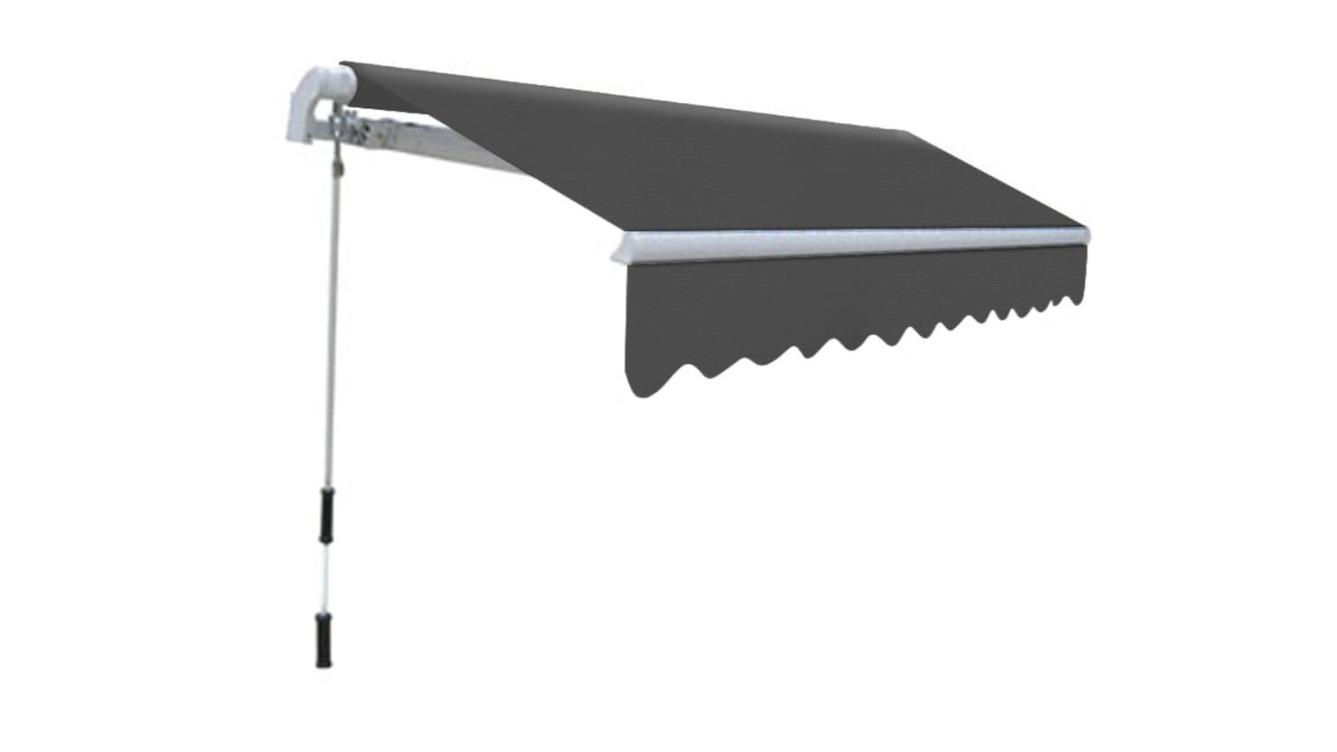 vidaXL Anthracite Folding Awning Manual Operated - 300cm