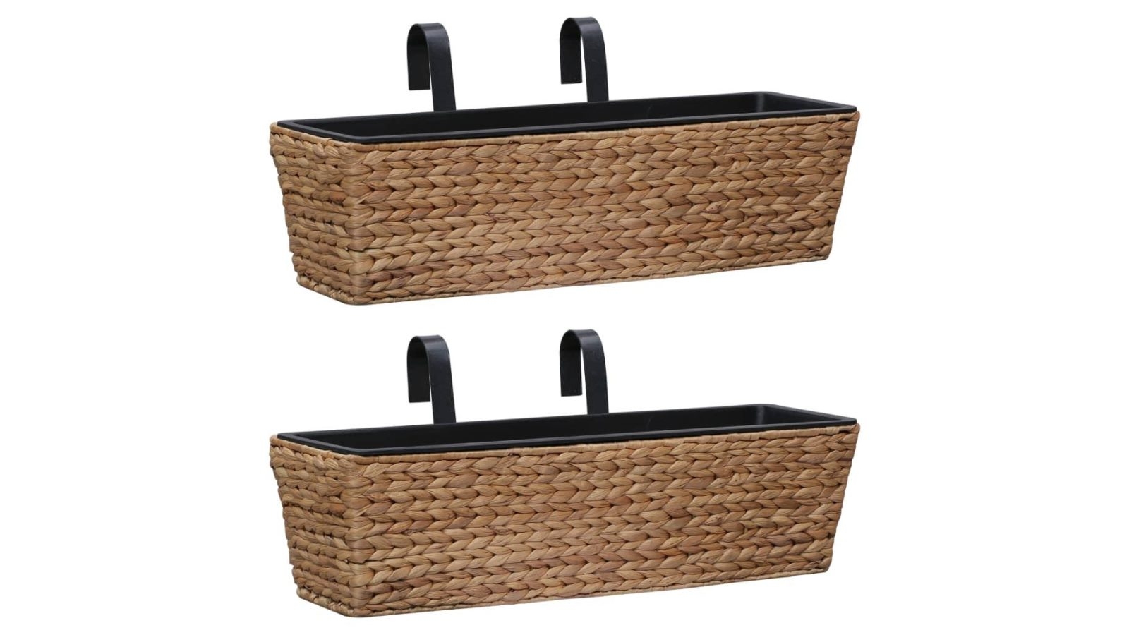 vidaXL 2 Piece Water Hyacinth Planters