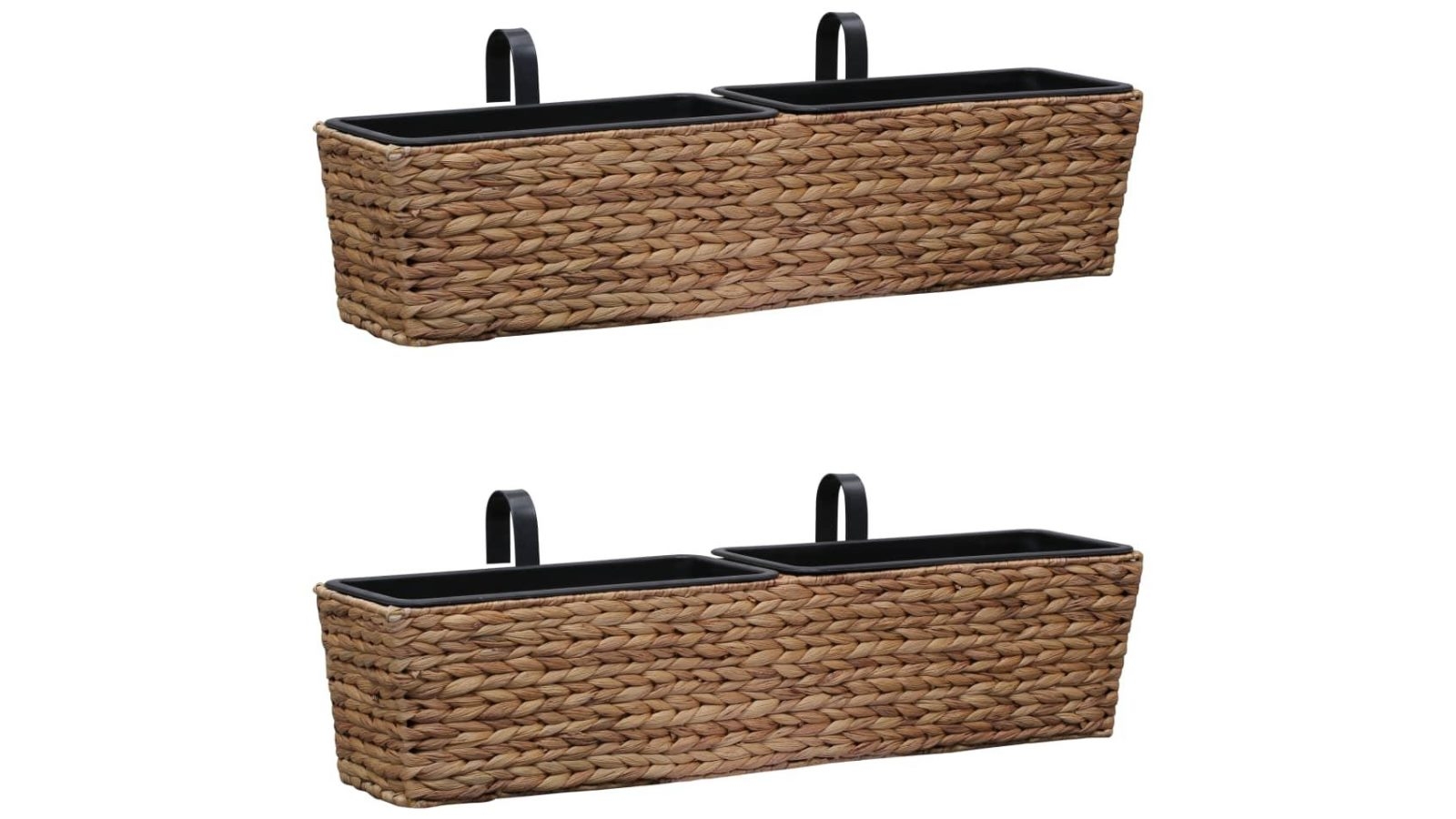 vidaXL 2 Piece Water Hyacinth Planters