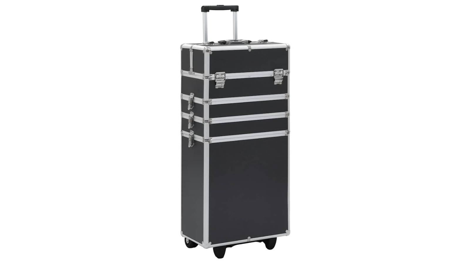 vidaXL Black Aluminium Makeup Trolley 