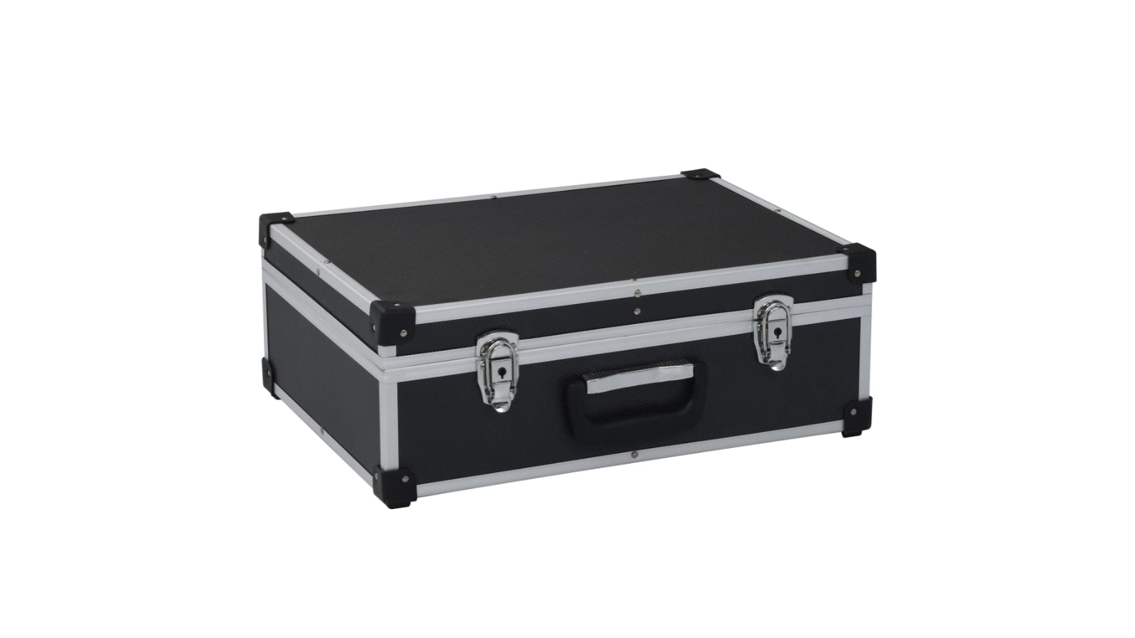 vidaXL Black Aluminium 46 x 33 x 16cm Tool Suitcase
