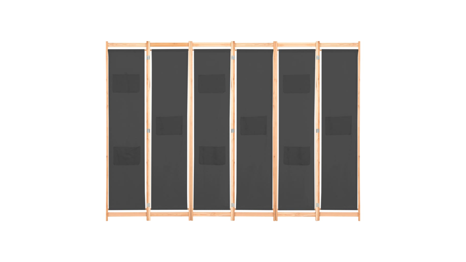 vidaXL 6-Panel Grey Fabric 240 x 170 x 4cm Room Divider
