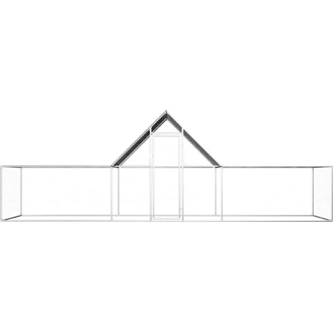 vidaXL 6x2x2m Galvanised Steel Chicken Coop with Roof