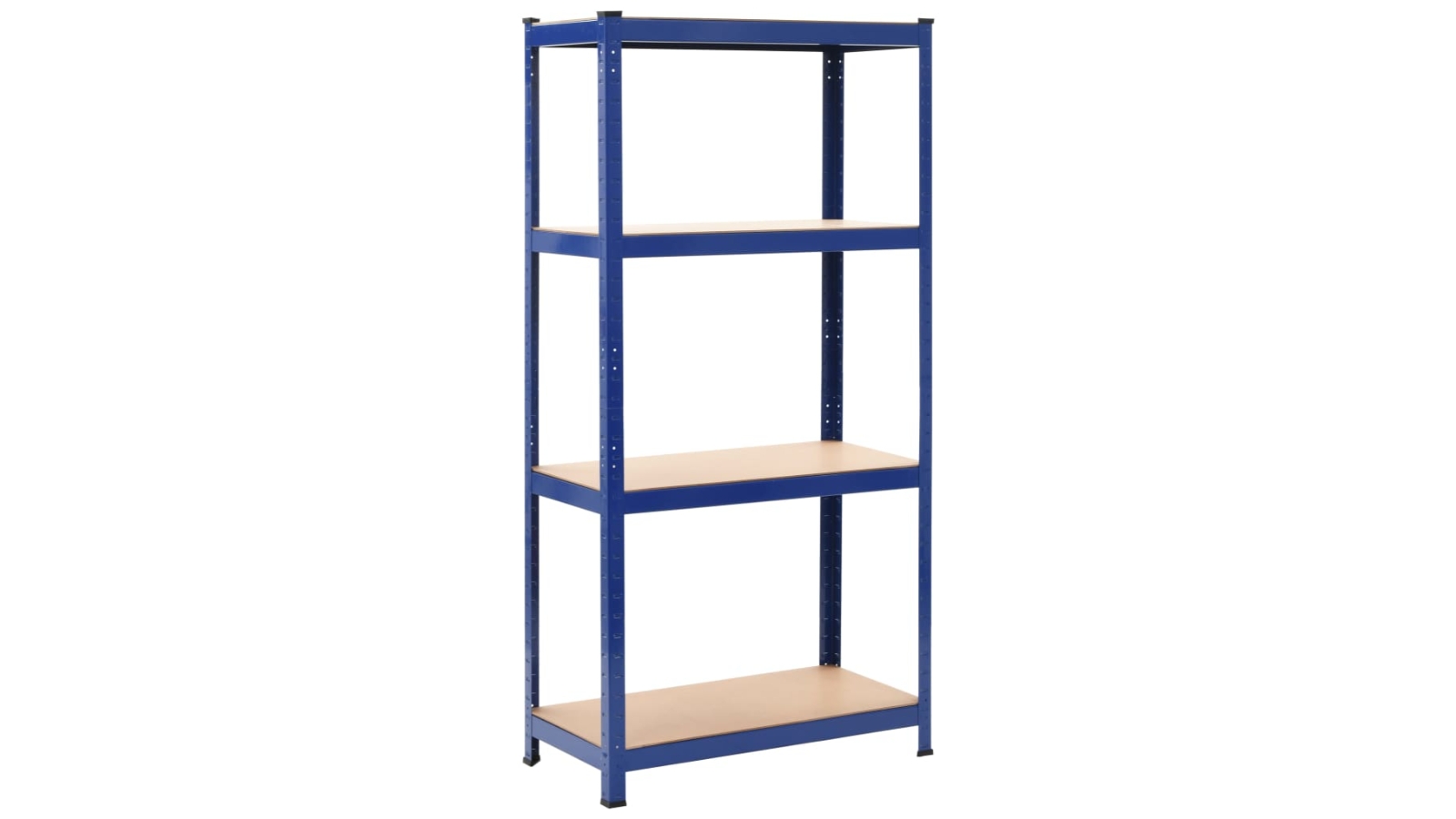 vidaXL 2 Piece Blue Steel and MDF Storage Shelves - 80 x 40 x 160cm 