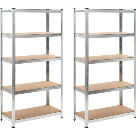 vidaXL 2 Piece MDF Storage Shelves - 90 x 40 x 180cm