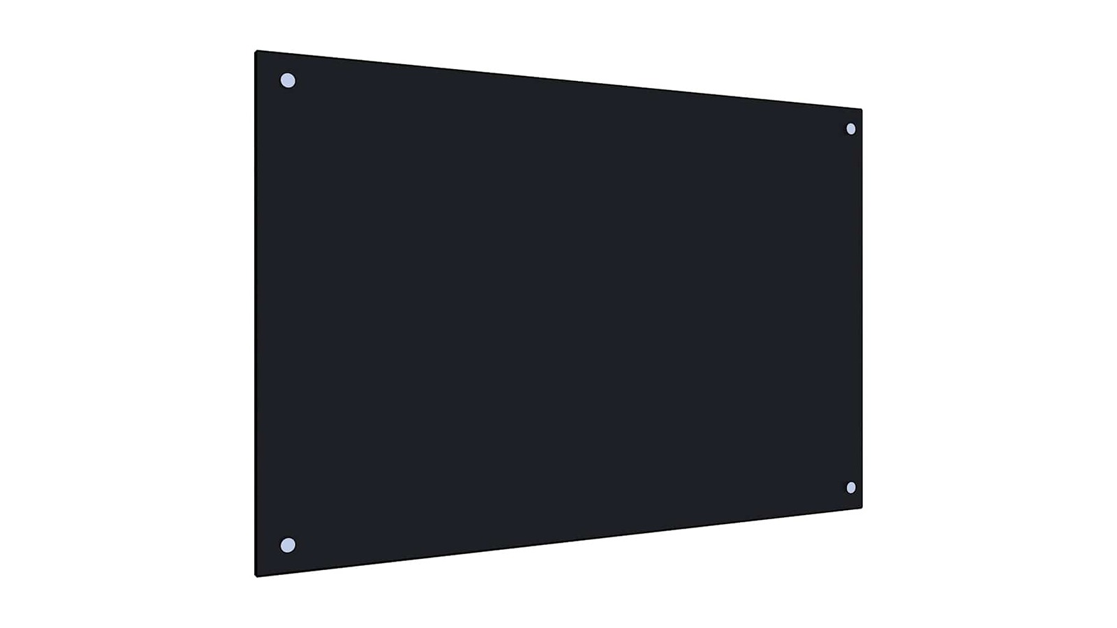 vidaXL Black Tempered Glass 90 x 50cm Kitchen Backsplash