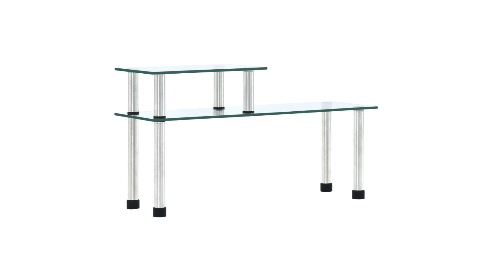 vidaXL Transparent Tempered Glass 45 x 16 x 26cm Kitchen Shelf