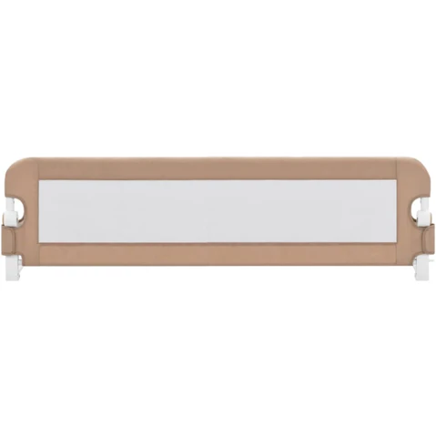 vidaXL Taupe Polyester Toddler Safety Bed Rail - 150 x 42cm