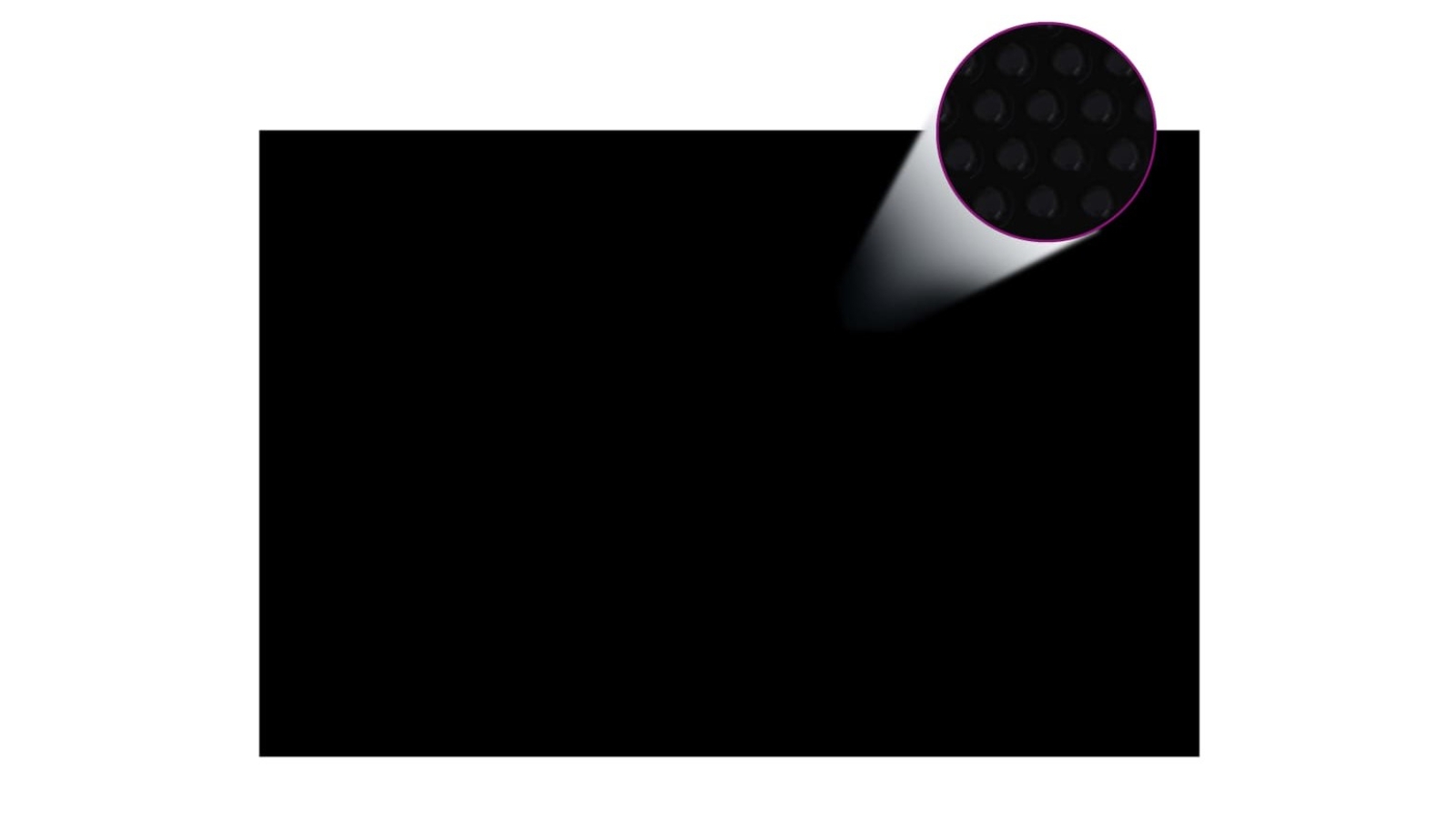 vidaXL Rectangular 10 x 5m Floating Solar Pool Film PE - Black