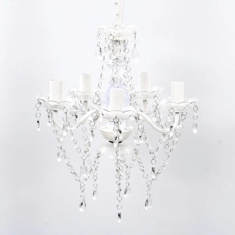 vidaXL Chandelier 5 Bulbs - Transparent