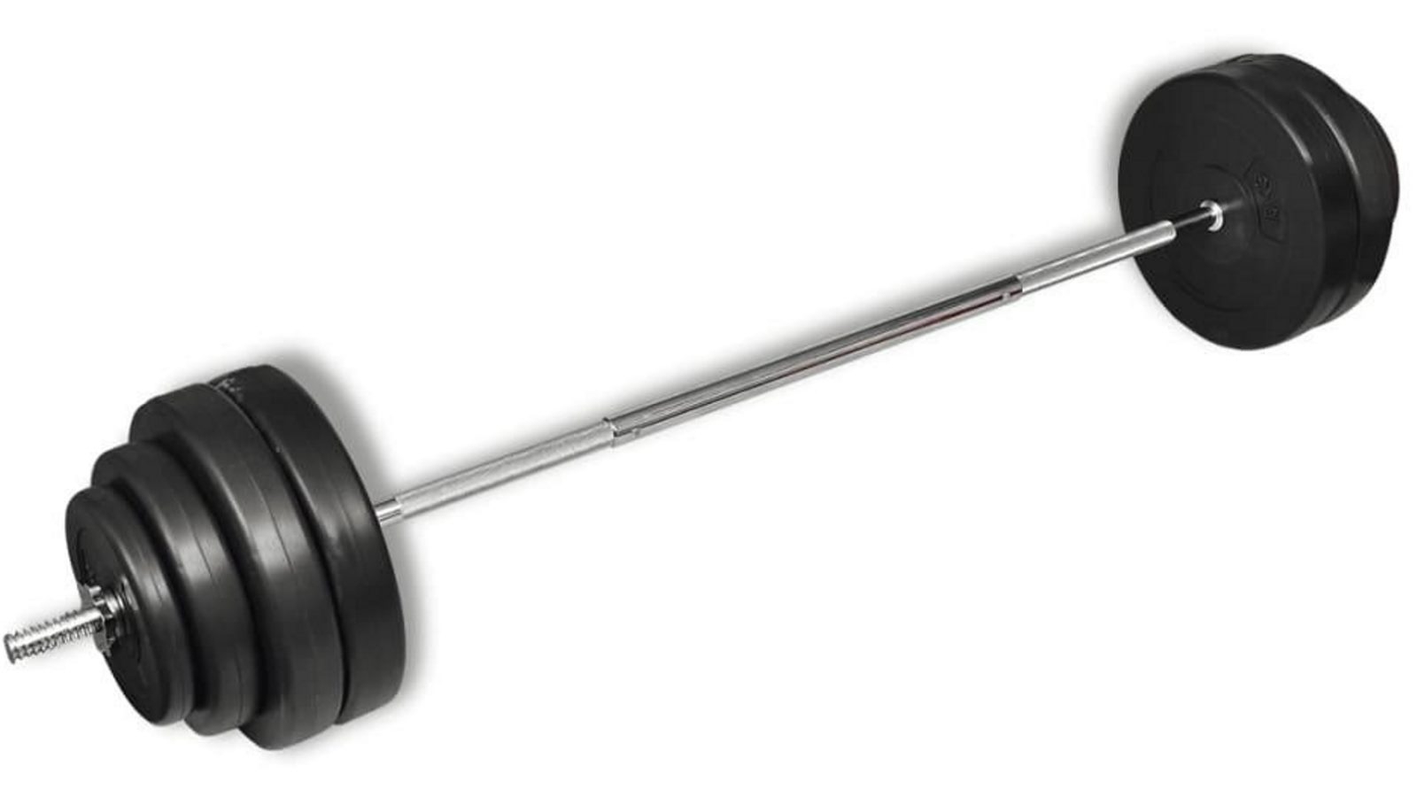 vidaXL 60kg Barbell with Plates Set