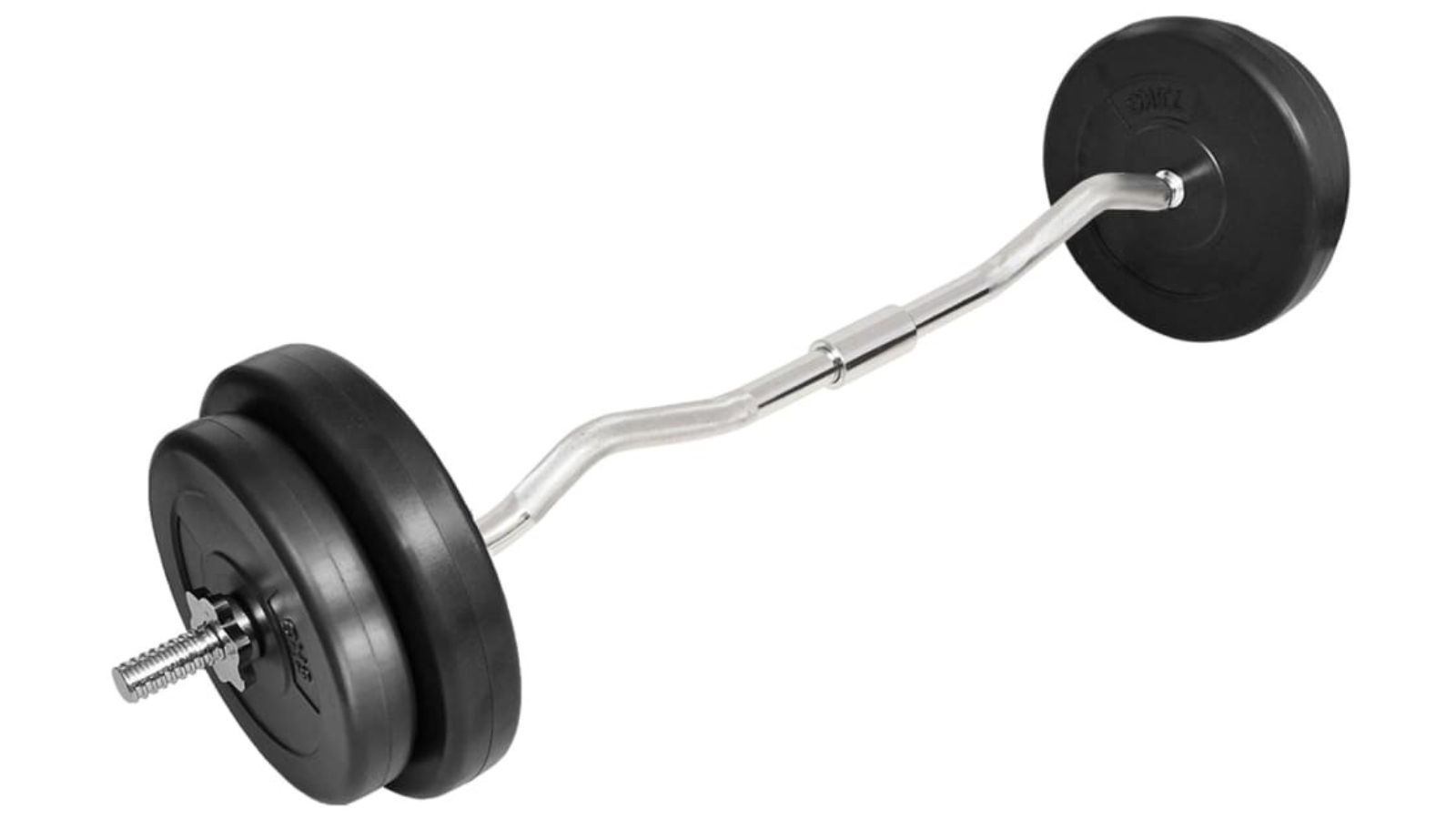 vidaXL Curl Bar with 30kg Weights