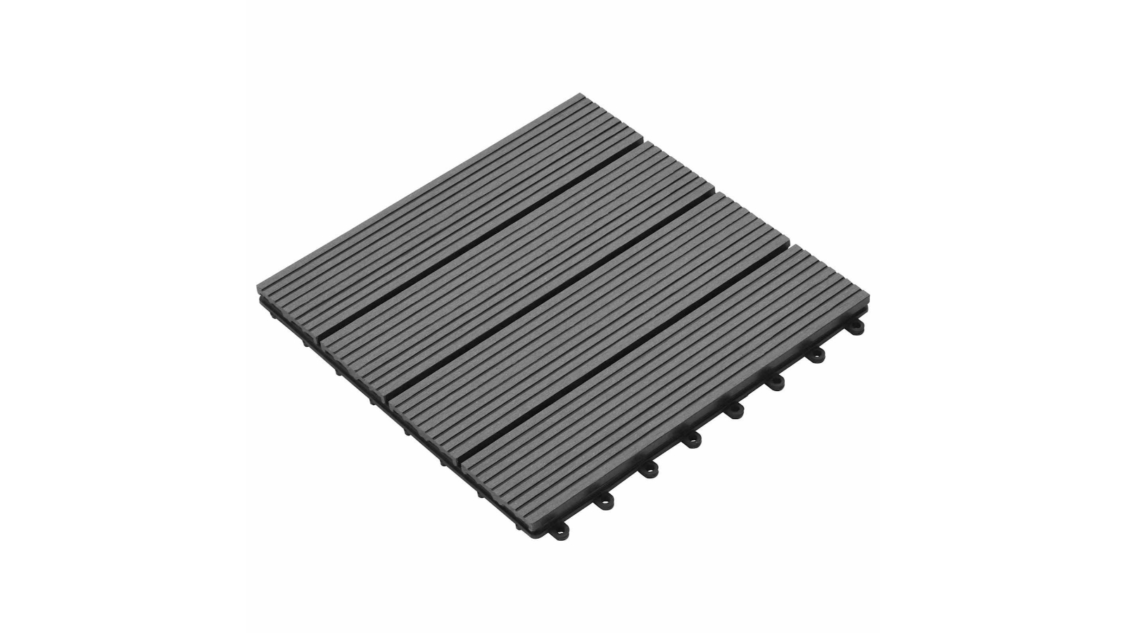 vidaXL 11 Piece 30 x 30cm WPC Decking Tile - Grey