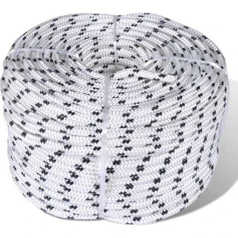 vidaXL Braided Rope Coil Boat Line Polyester - 1cm x 50 Metre