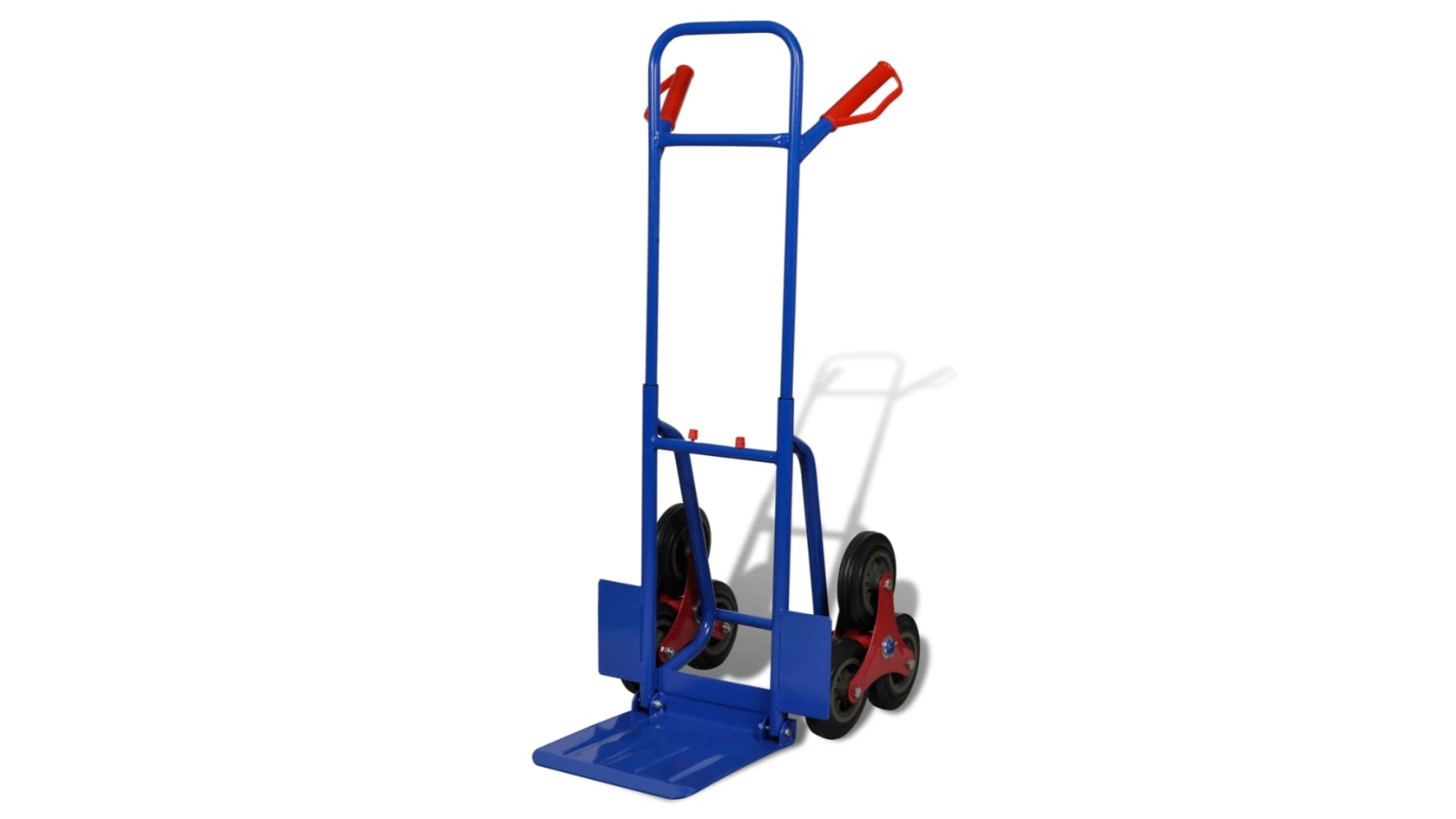 vidaXL Folding Sack Truck with 6 Wheels - Blue