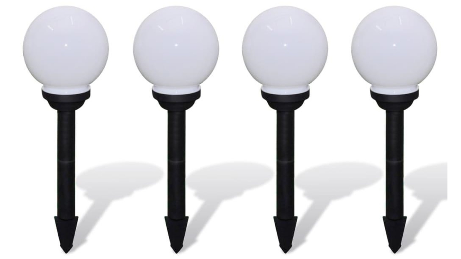 vidaXL 4 Piece Garden Path Solar Ball 15cm LED Light with Ground Spike
