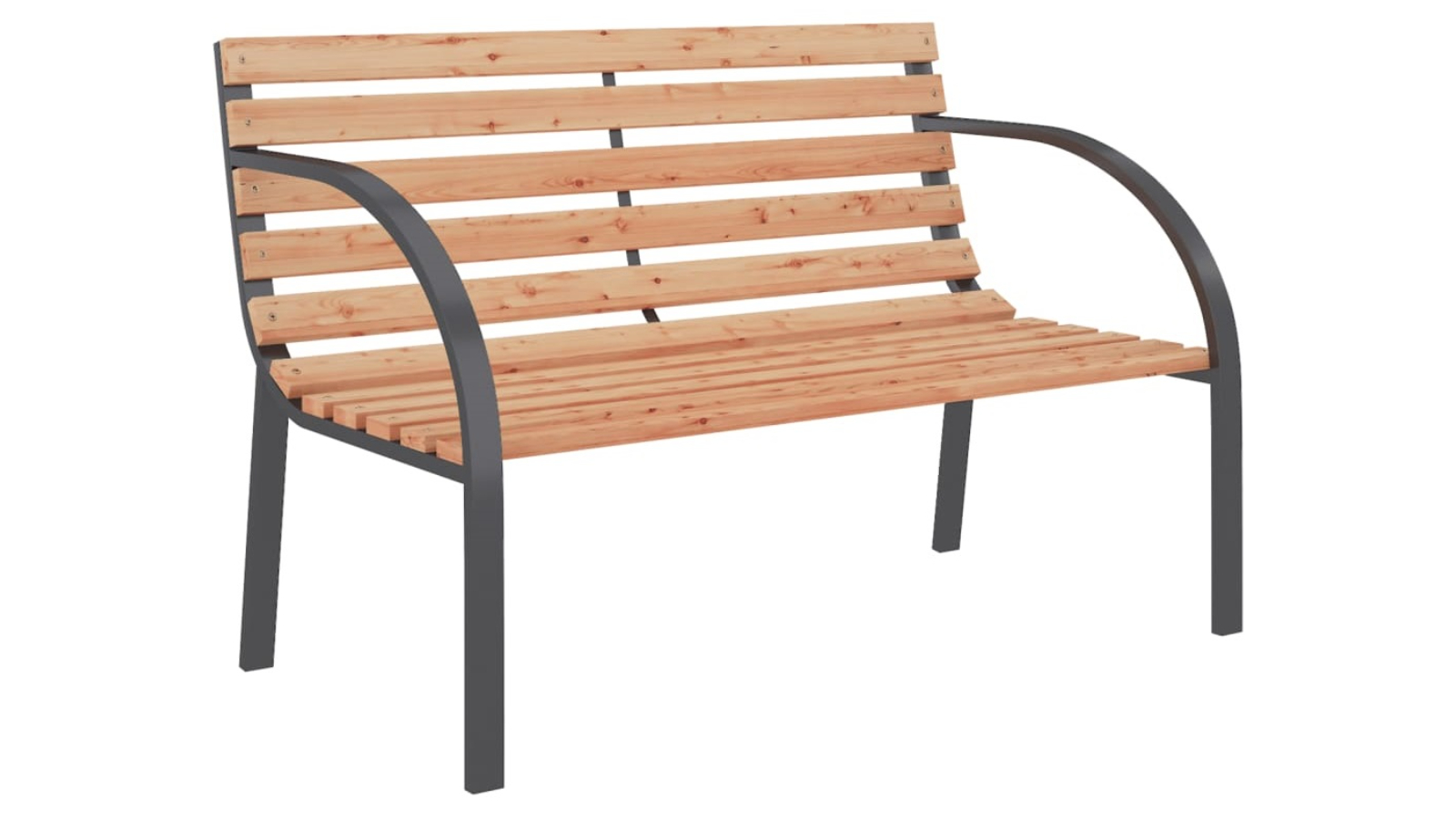 vidaXL Wood and Iron 120cm Garden Bench
