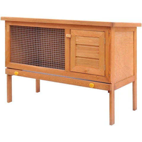 vidaXL Outdoor Rabbit Hutch 1 Layer Wood