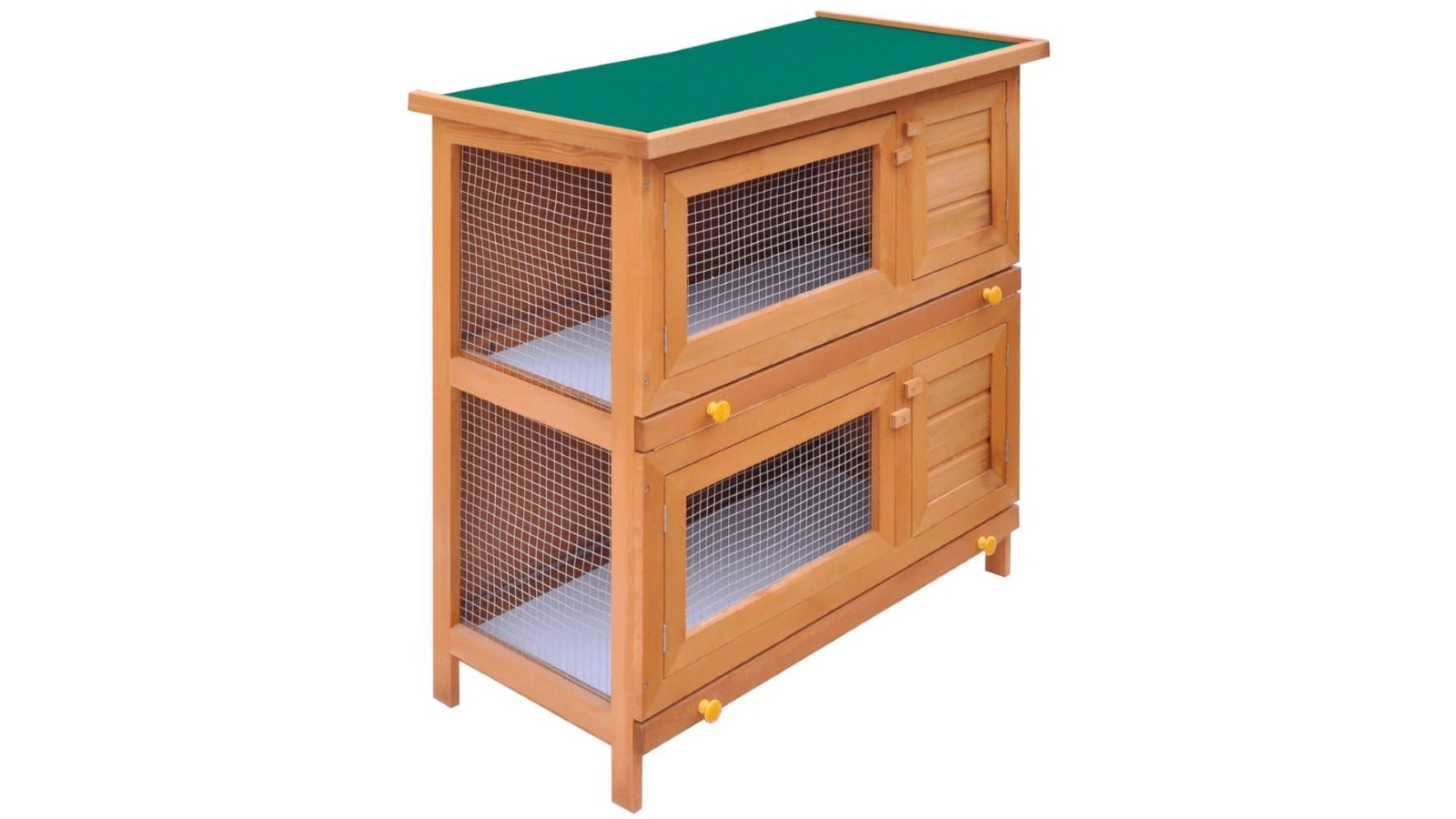 vidaXL 4 Door Wood Outdoor Rabbit Hutch Small Animal House Pet Cage