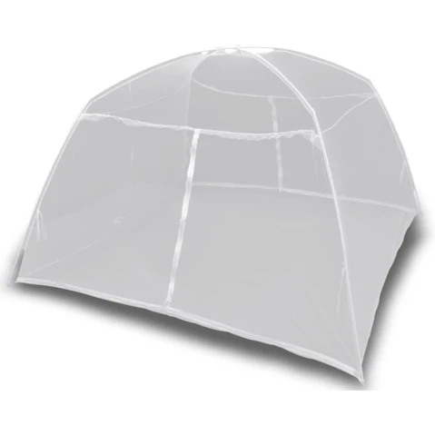 vidaXL White Mongolia Net Mosquito Net 2 Doors - Small