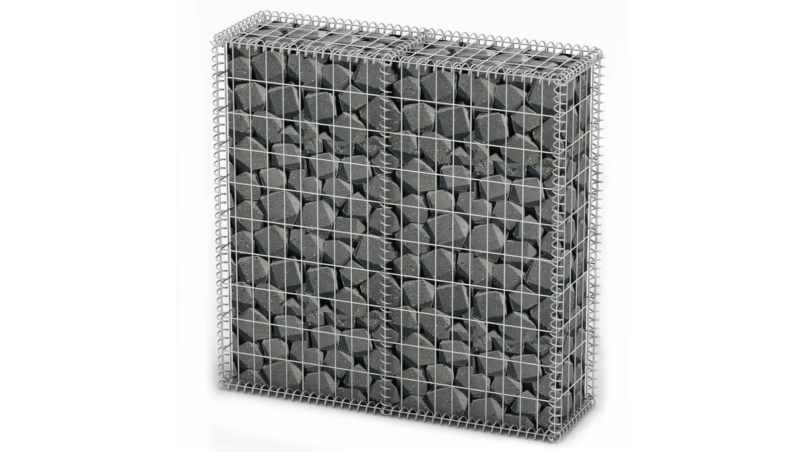 vidaXL Galvanised Wire Gabion Basket with Lids - 100 x 100 x 30cm