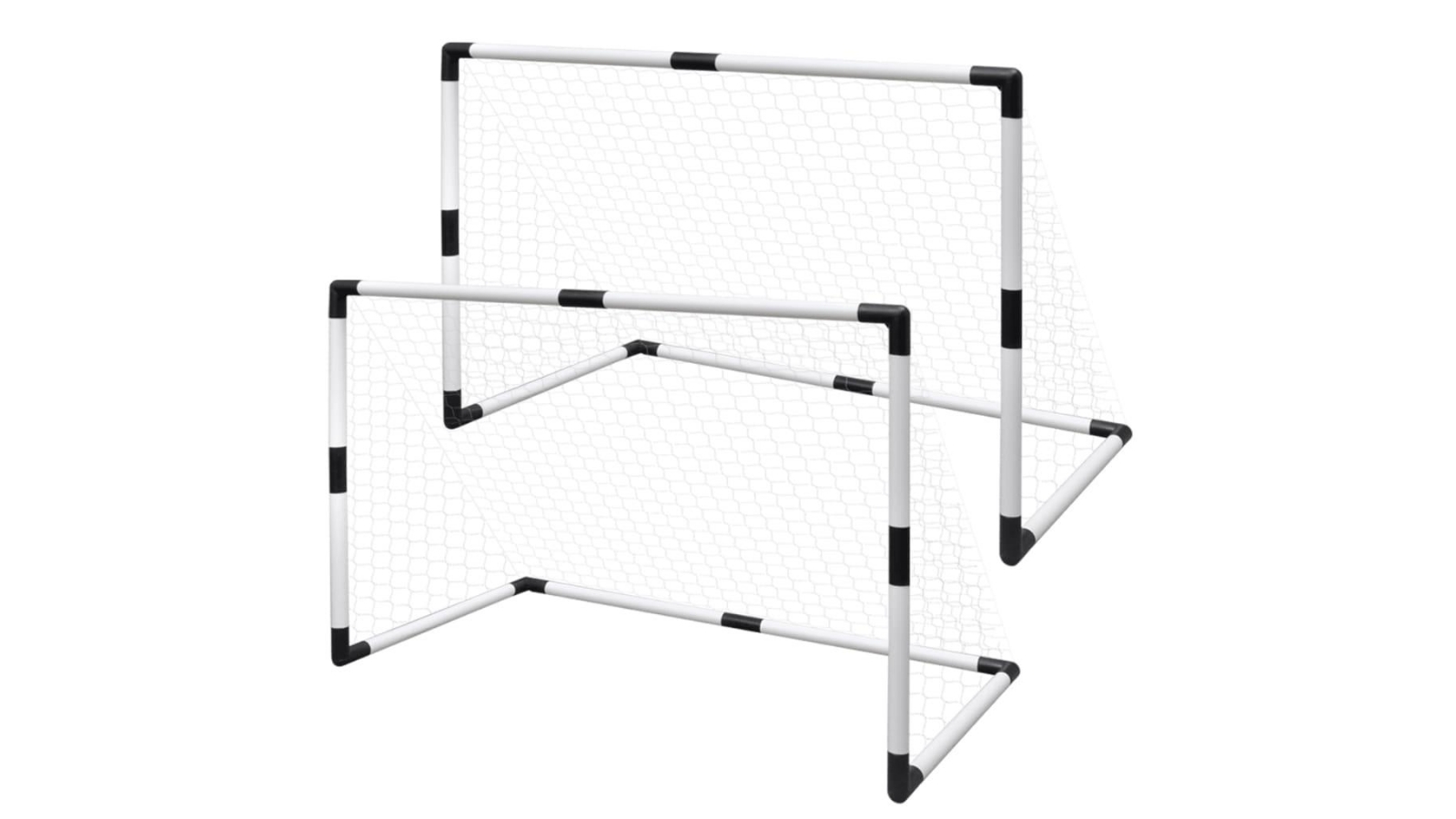 vidaXL 2 Piece Mini Soccer Goals Post Net Set for Kids - 91.5 x 48 x ...