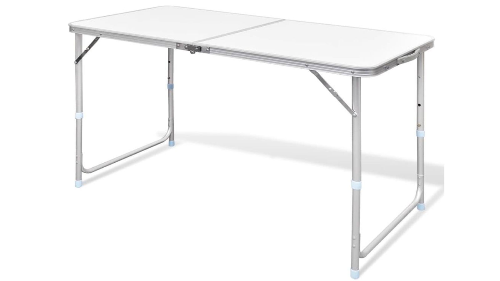 vidaXL Aluminium Foldable Height Adjustable Camping Table - 120 x 60cm