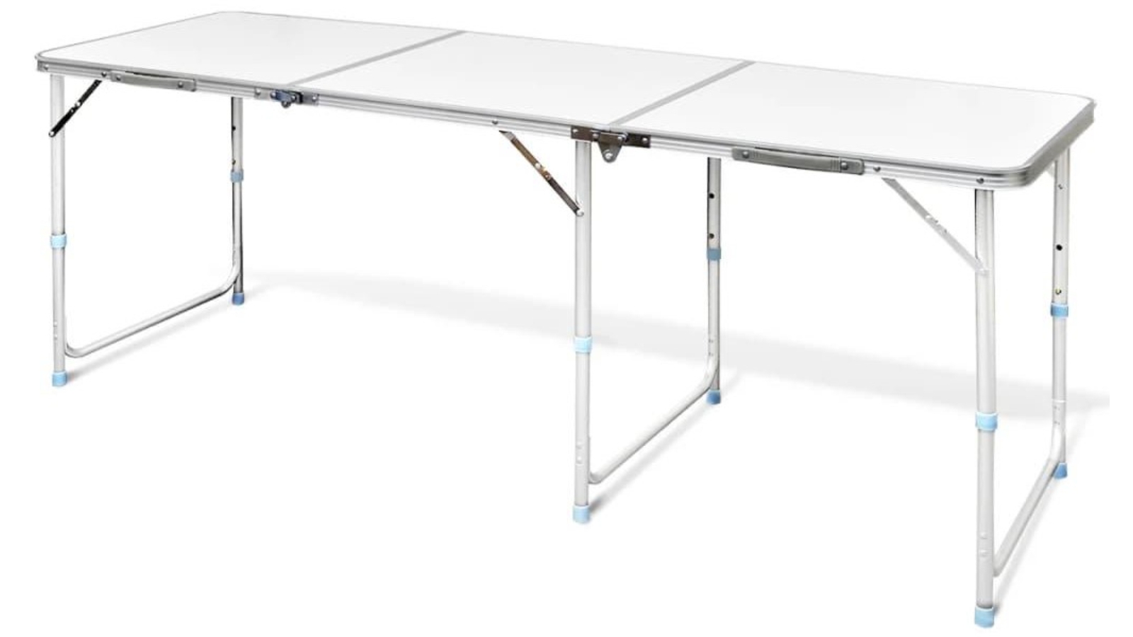 vidaXL Aluminium Foldable Height Adjustable Camping Table - 180 x 60cm