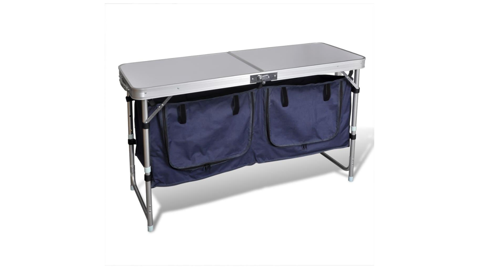 vidaXL Foldable Camping Cupboard with Aluminium Frame