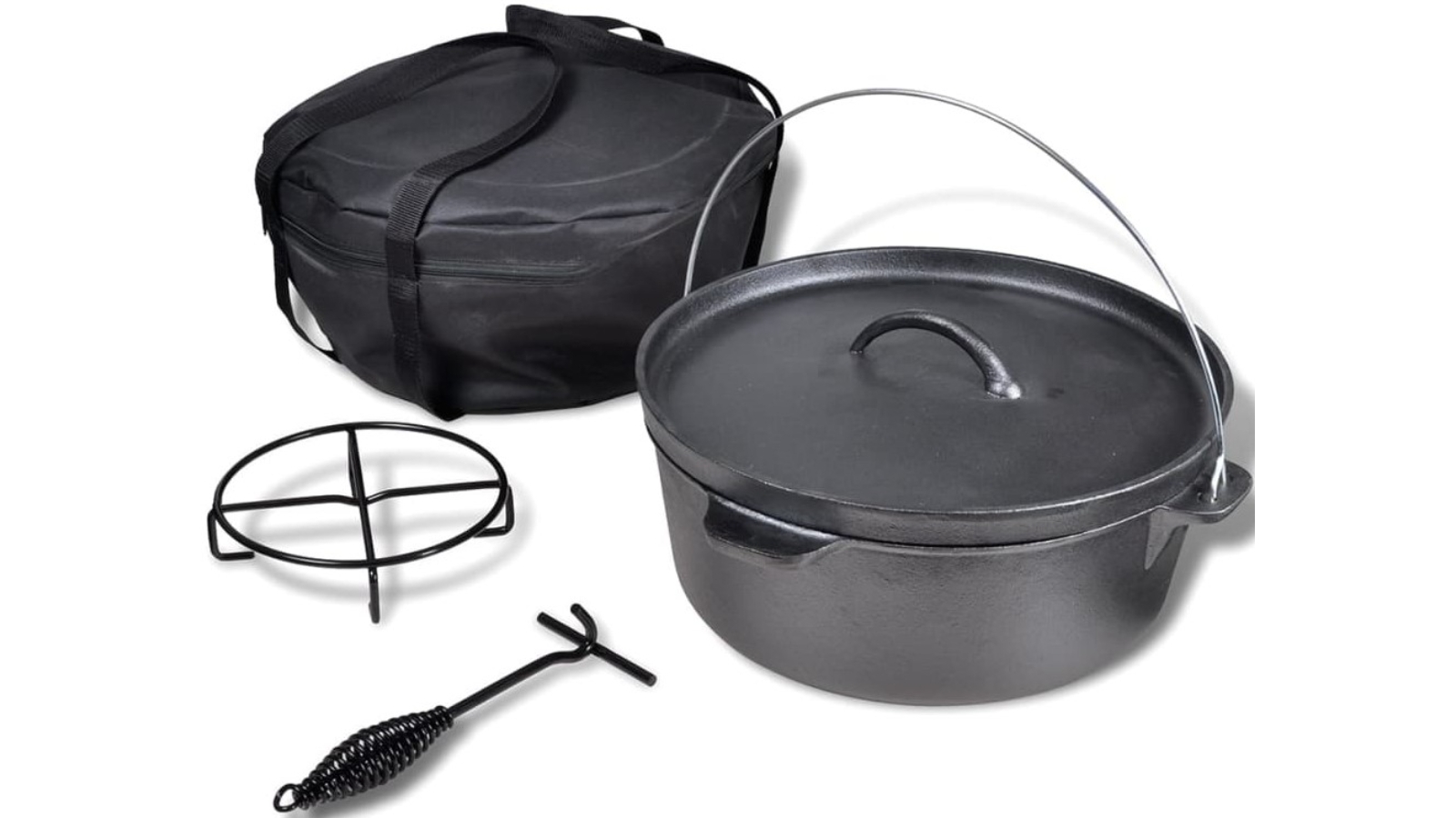 vidaXL Dutch Oven including Accessories - 11.3Litre