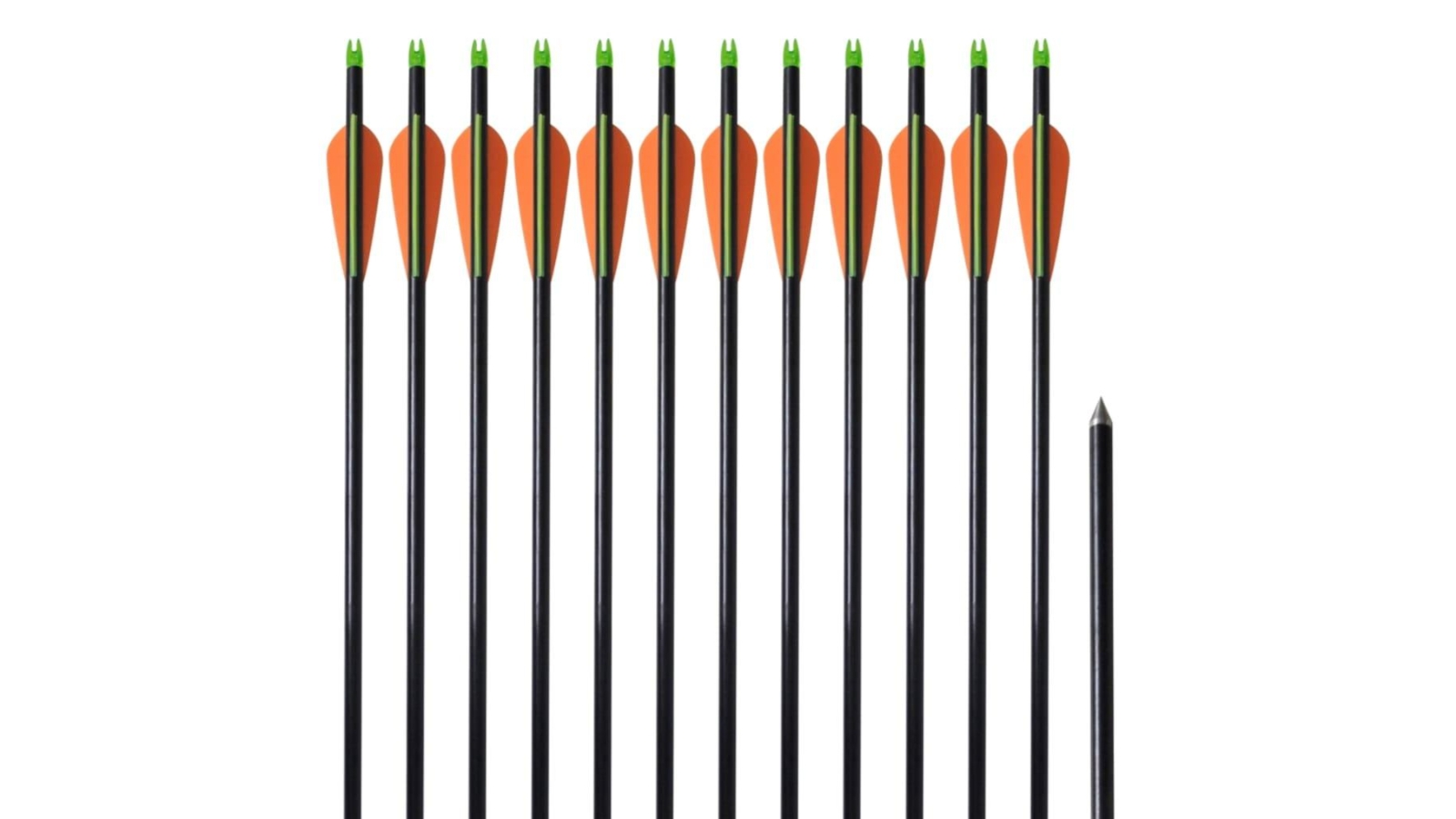 vidaXL 12 Piece Fiberglass Standard Compound 30inch Bow Arrows - Medium