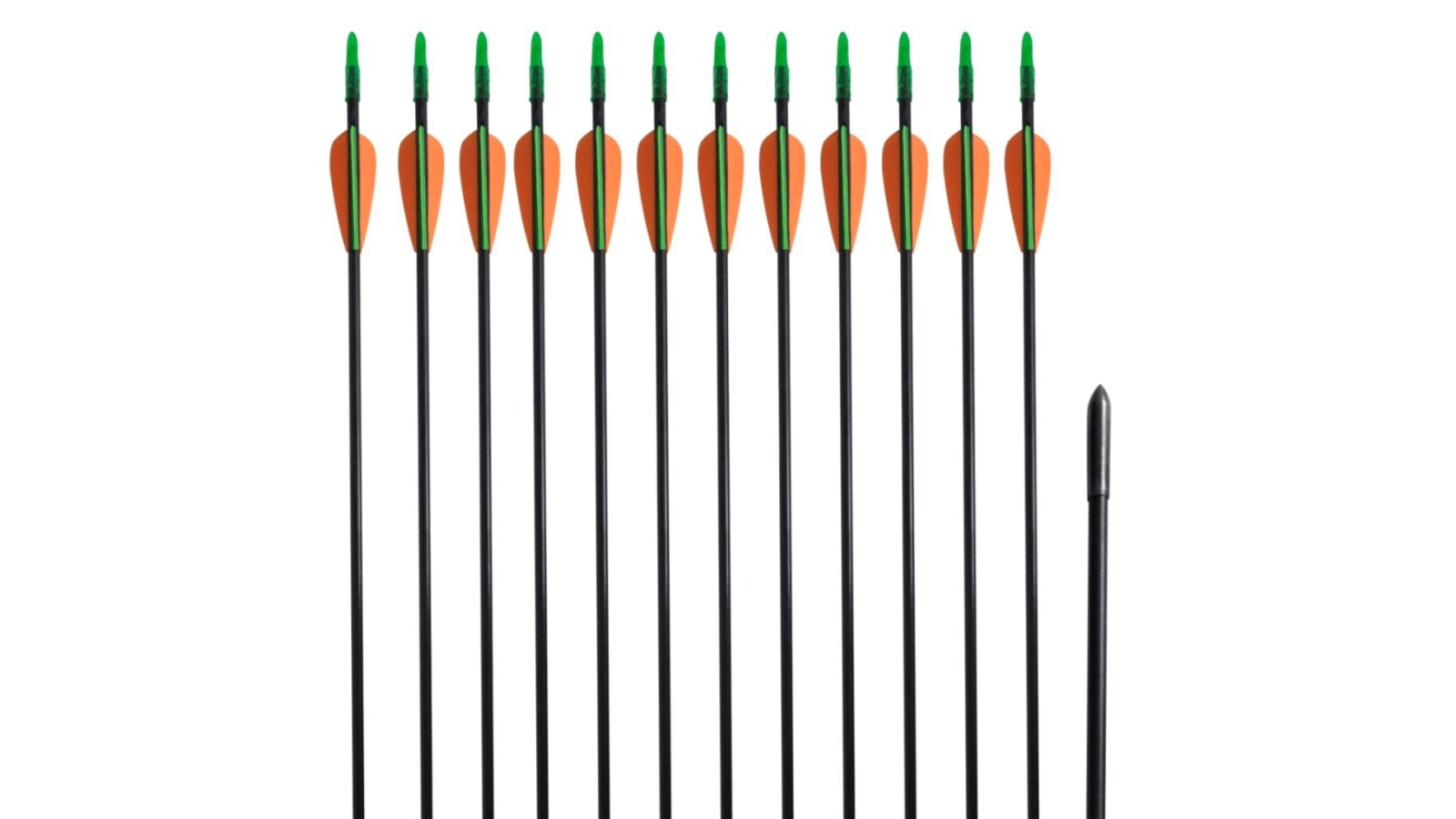 vidaXL 12 Piece Fiberglass Standard Compound 30inch Bow Arrows - Small