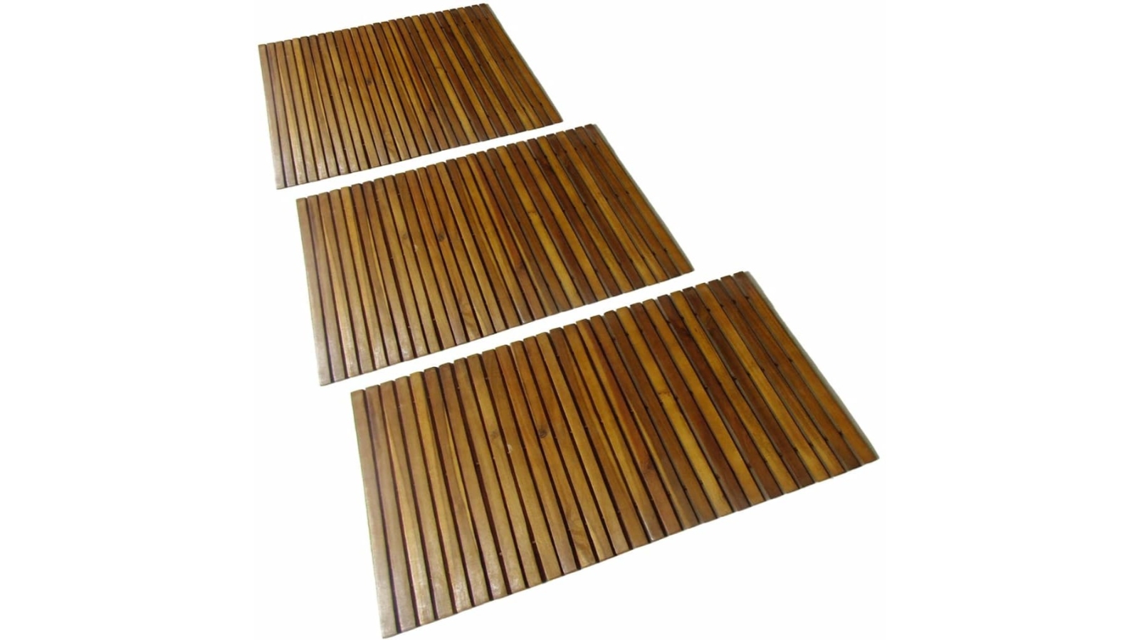 vidaXL 3 Piece Acacia Bath Mat 80 x 50cm Harvey Norman
