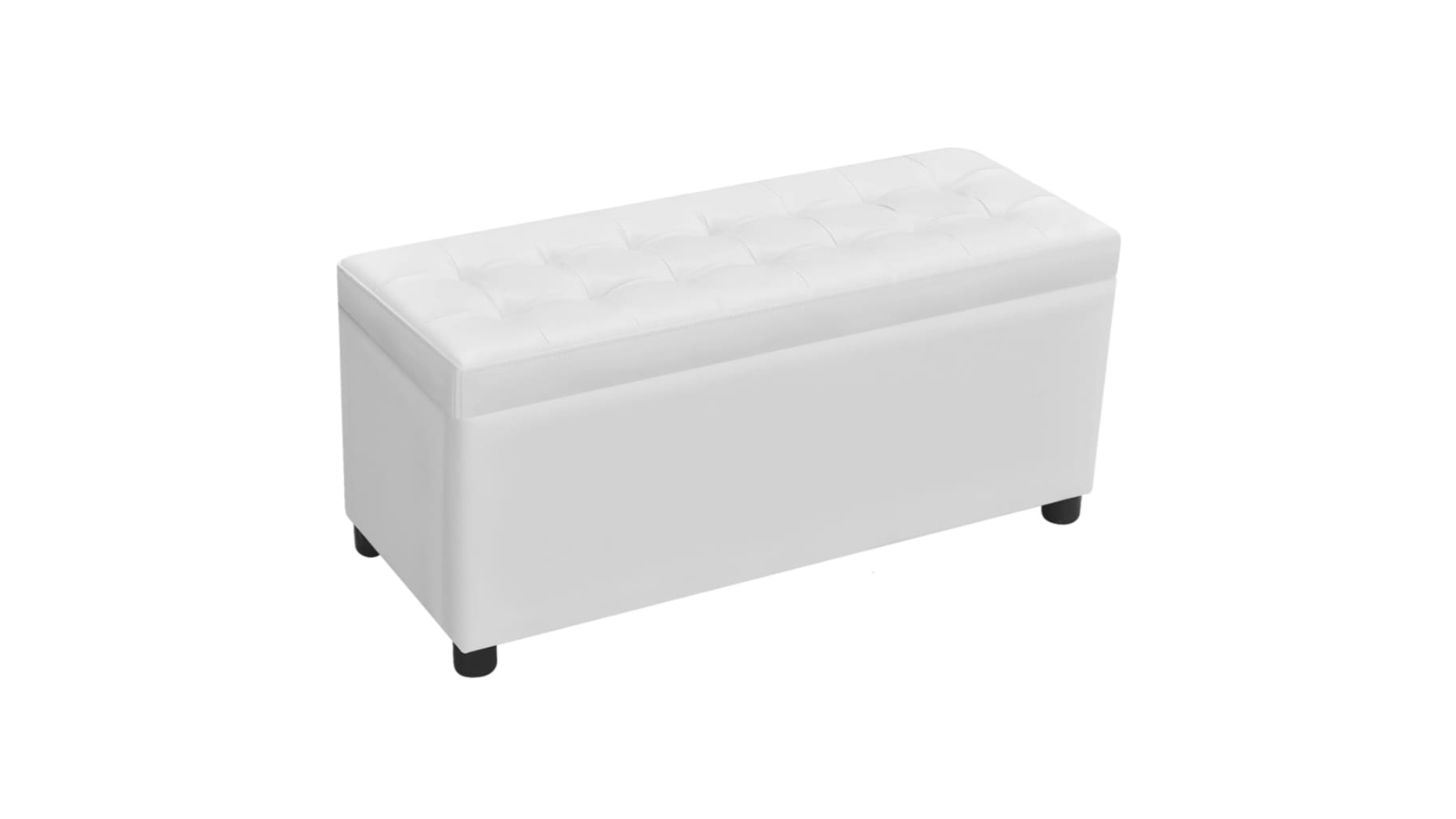 vidaXL Ottoman Artificial Leather Storage - White