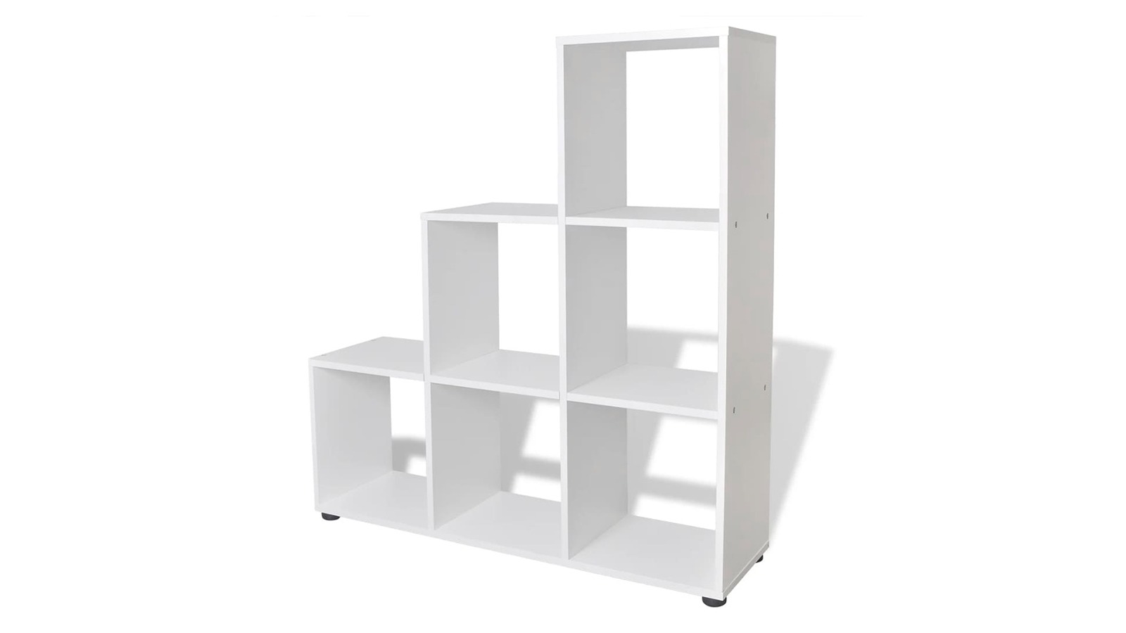 vidaXL White 107cm Staircase Bookcase