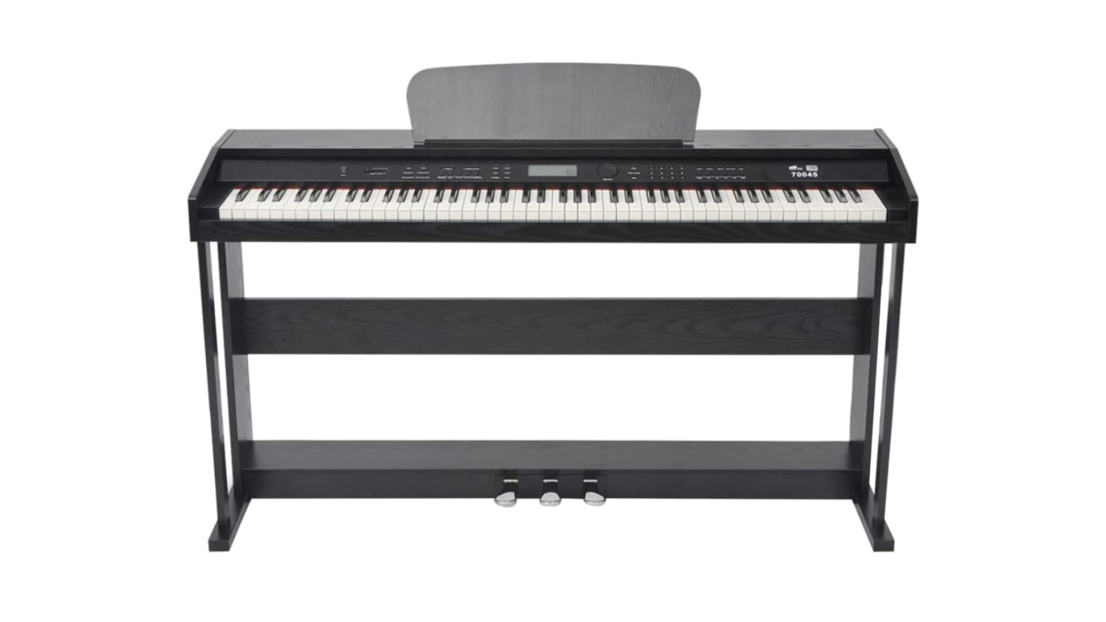 vidaXL 88-Key Digital Piano with Black Pedal Melamine Board