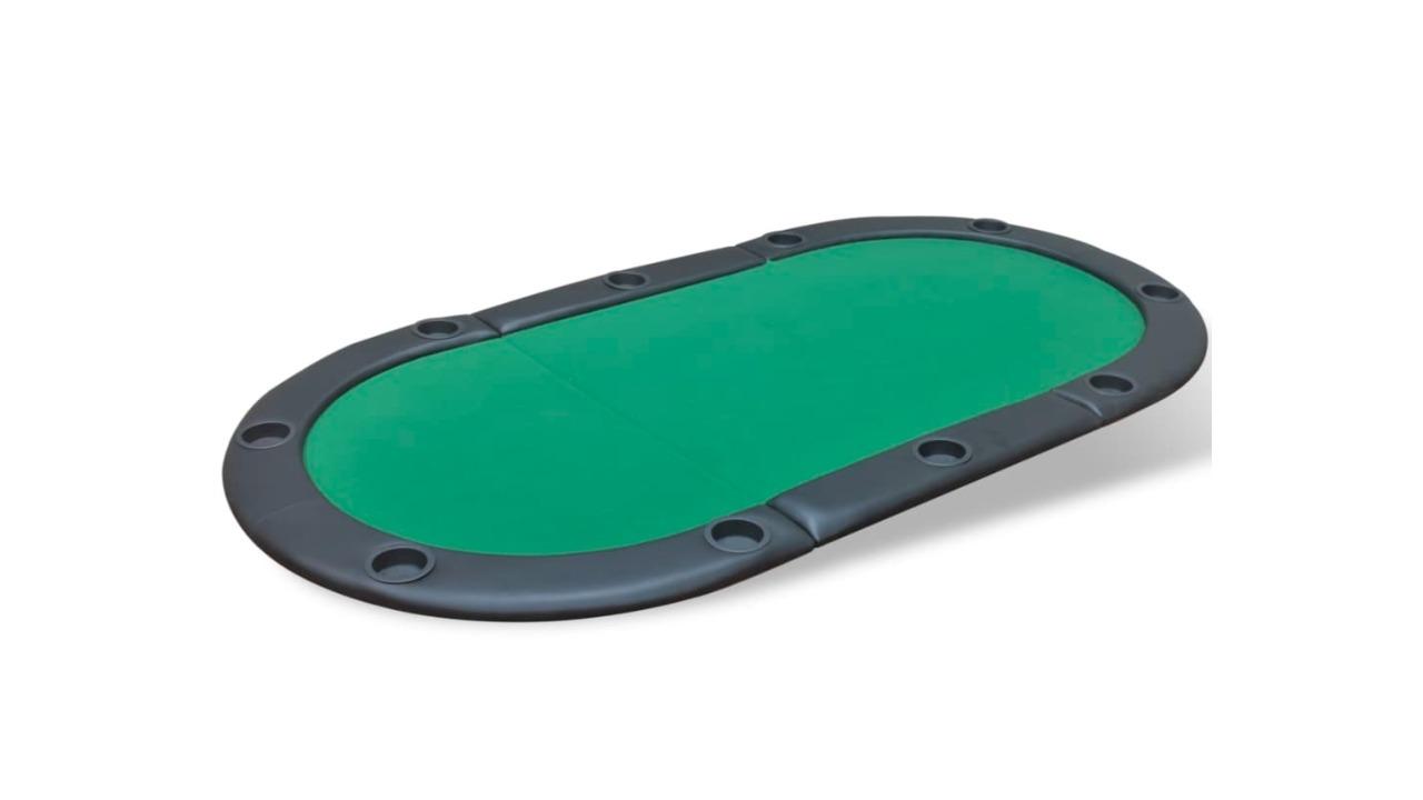 vidaXL 10-Player Foldable Poker Tabletop - Green