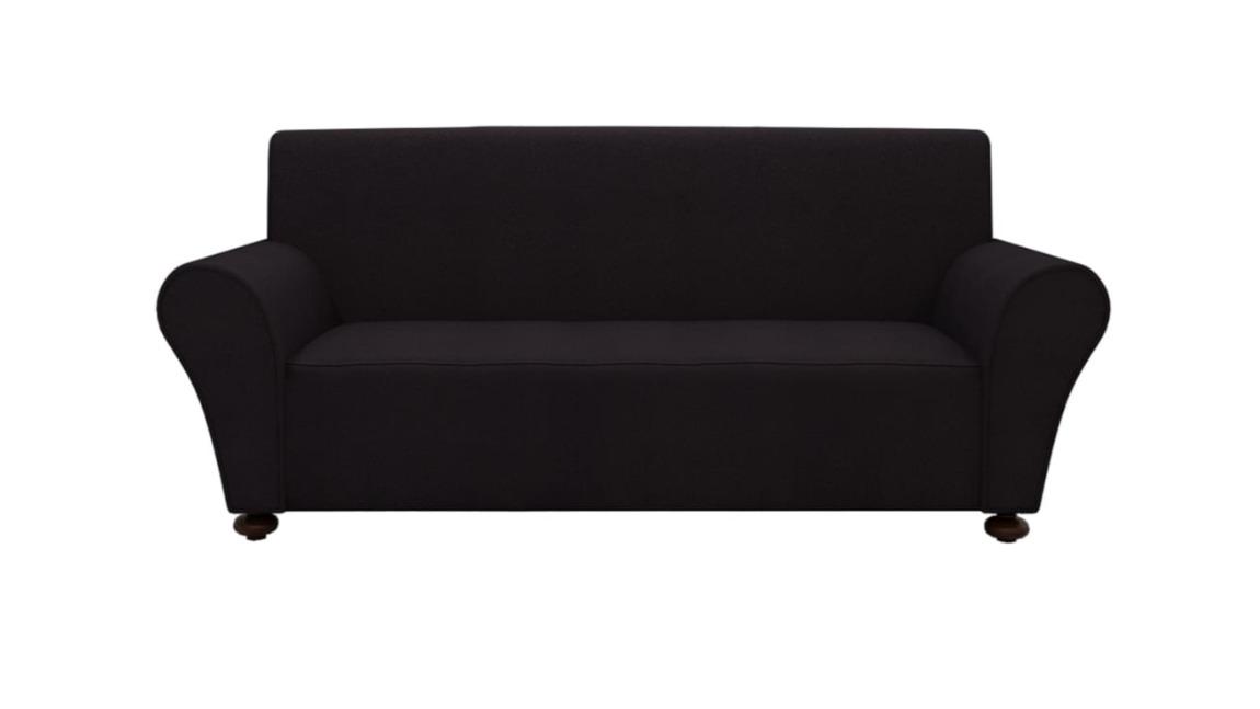 vidaXL Black Polyester Stretch Couch Slipcover Jersey
