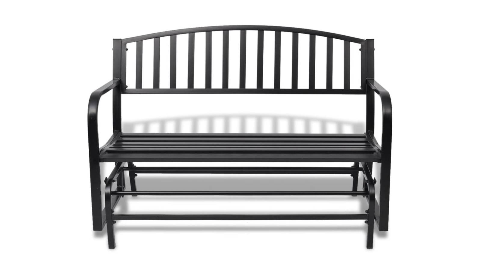 vidaXL Steel Black Swing Bench