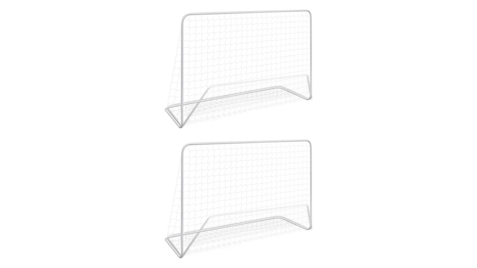 vidaXL Piece 182 x 61 x 122cm Football Goals with Nets Steel
