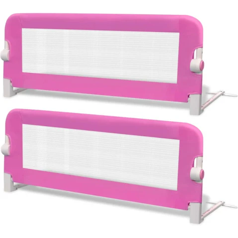 vidaXL Pink 2 Piece Toddler Safety Bed Rail - 102 x 42cm