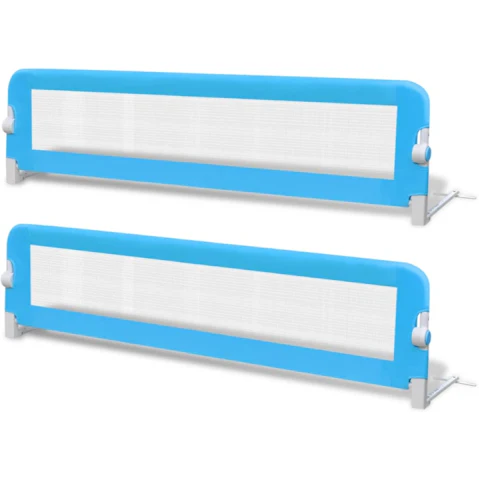 vidaXL Blue 2 Piece Toddler Safety Bed Rail - 150 x 42cm