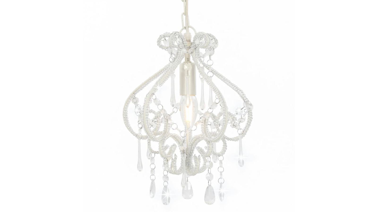 vidaXL Ceiling Lamp with Beads - White