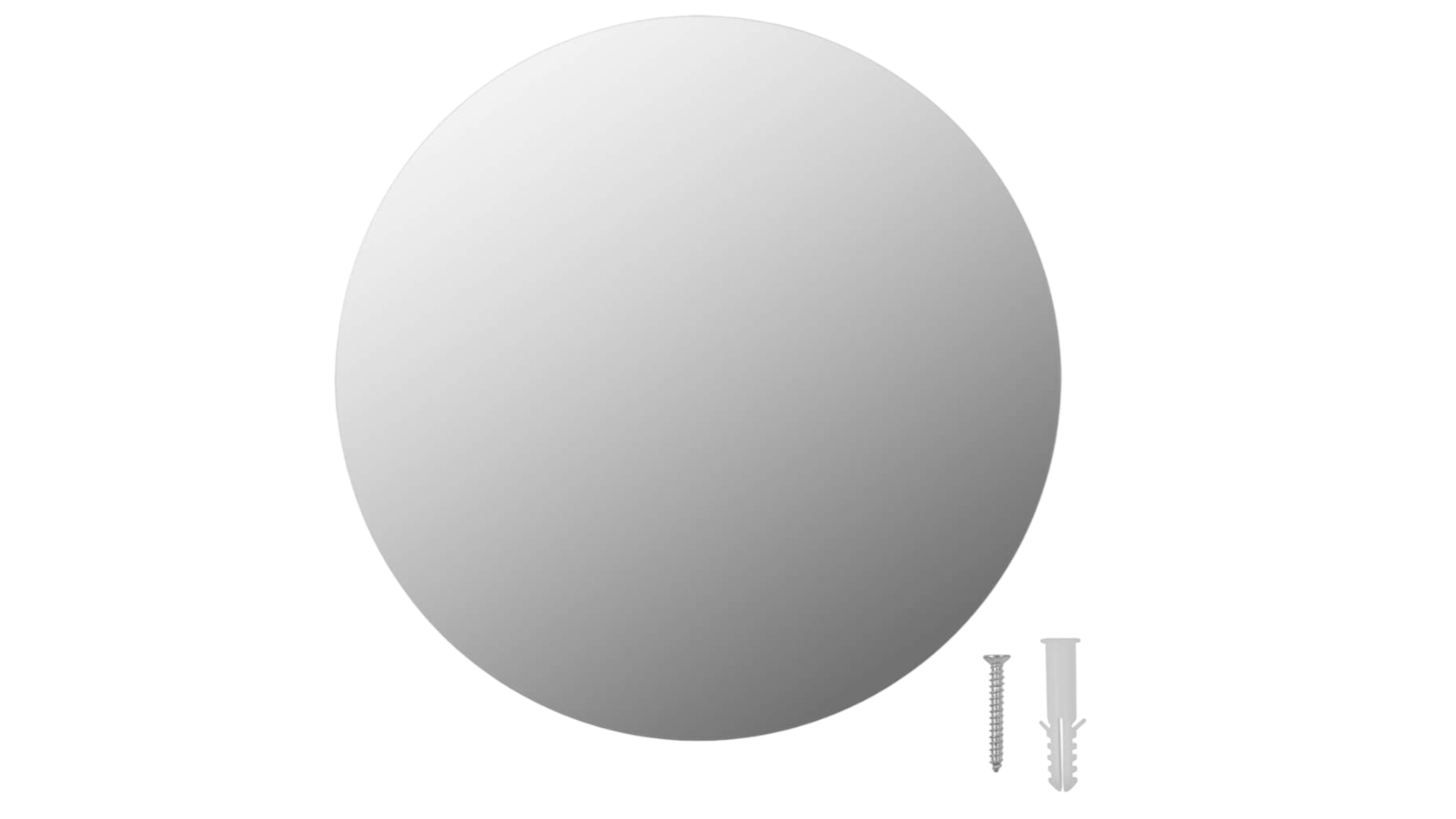 vidaXL Round 30cm Glass Frameless Mirror