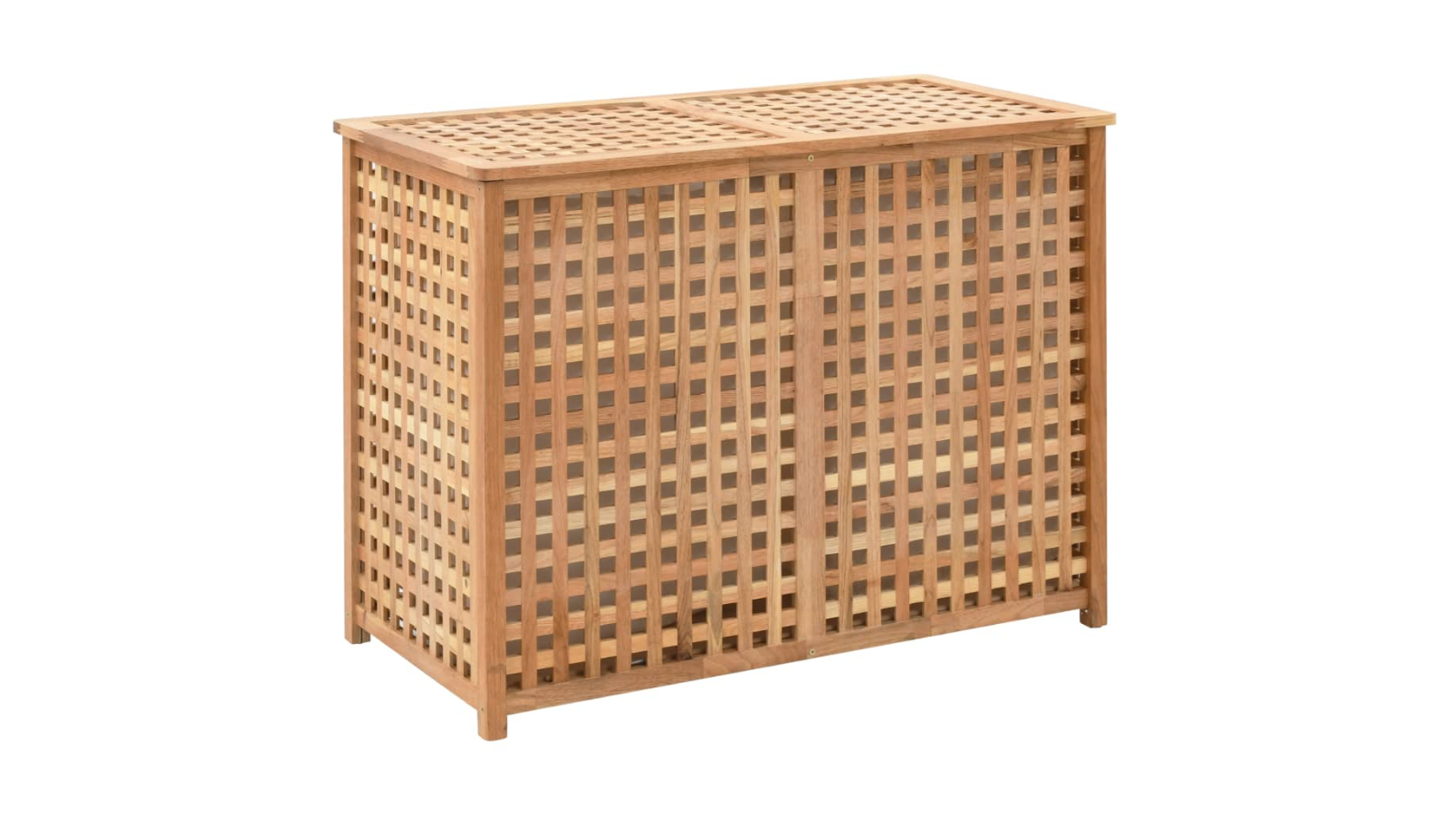 vidaXL Solid Walnut Wood 87.5 x 46 x 67cm Laundry Bin 