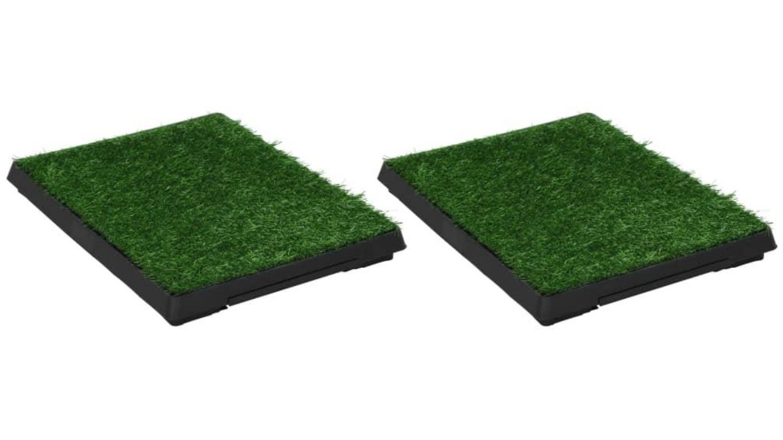 vidaXL 2-Piece 63x50x7cm Pet Toilet with Tray and Artificial Turf - Green