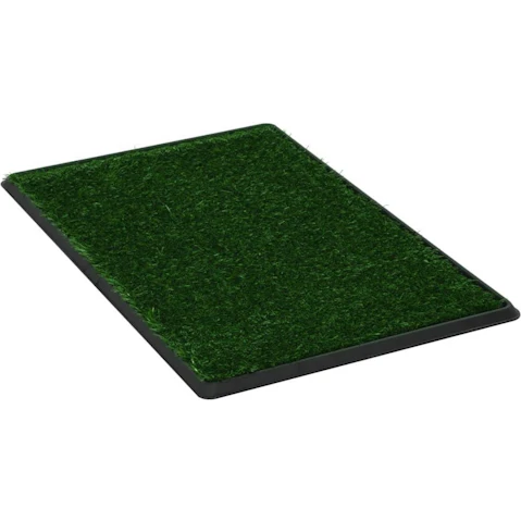 vidaXL 76x51x3cm Pet Toilet with Tray and Artificial Turf - Green