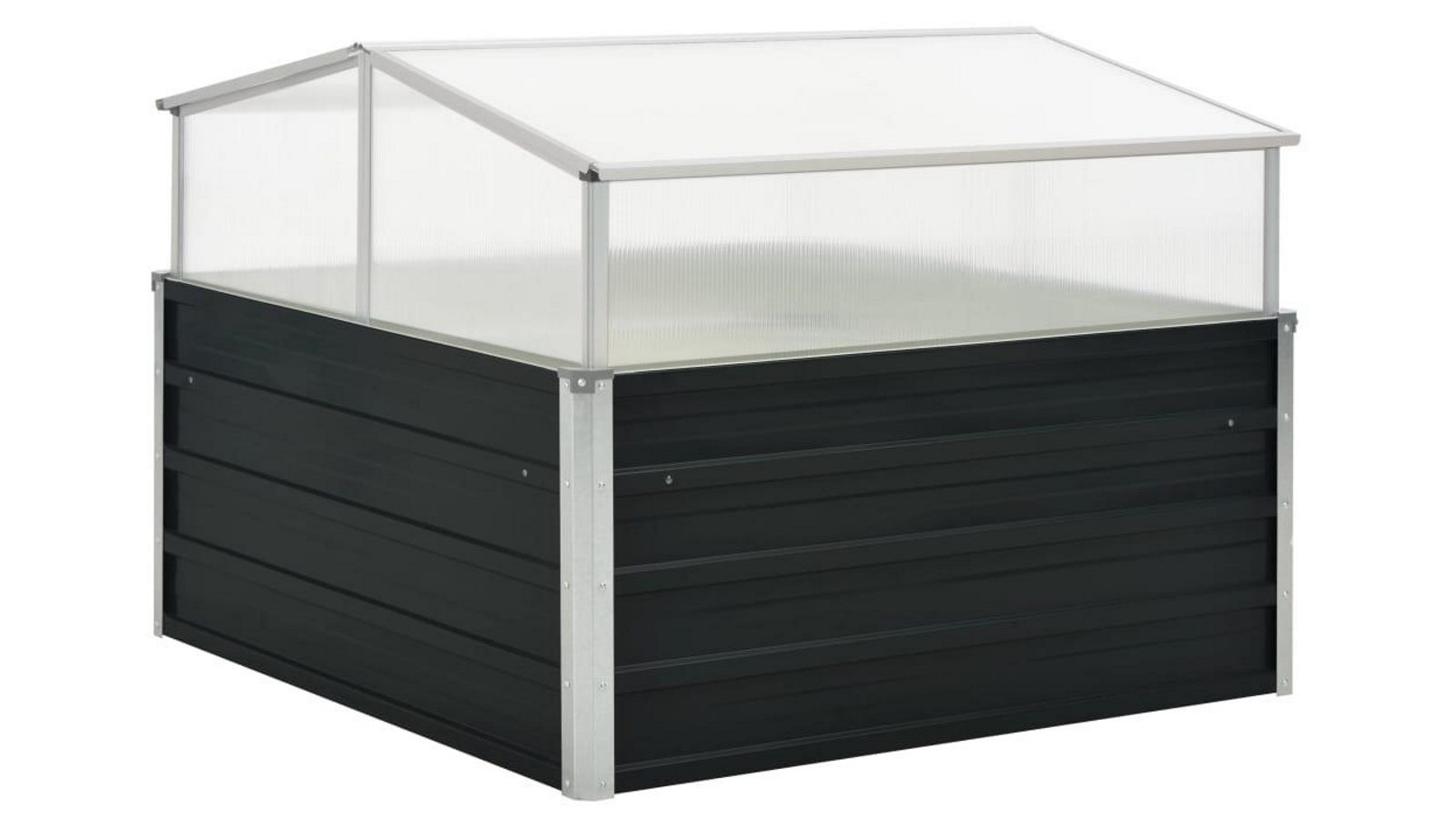 vidaXL Galvanised Steel Anthracite Greenhouse - 100x100x77cm
